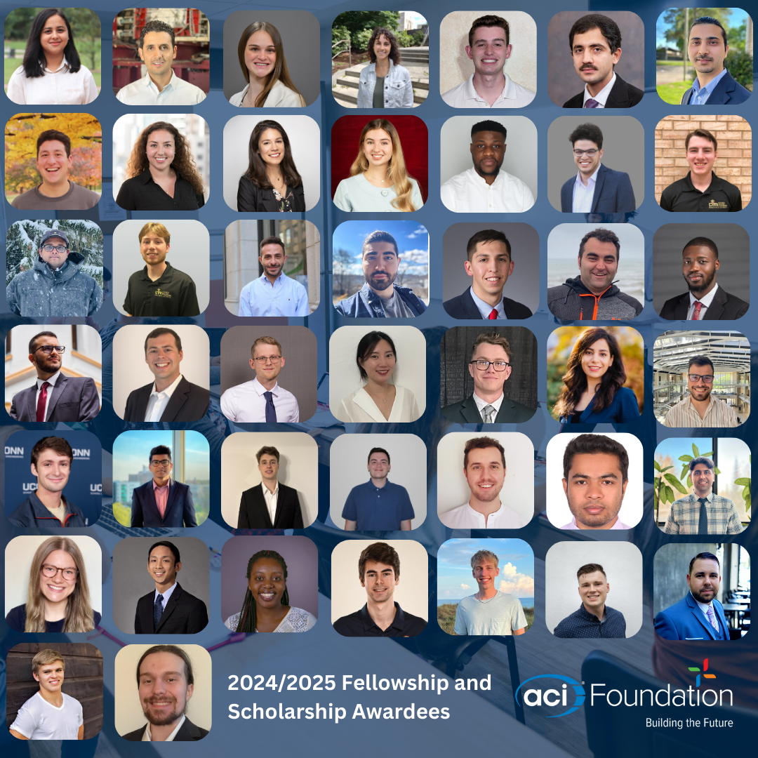 The ACI Foundation's 2024-2025 Fellowship and Scholarship Recipients